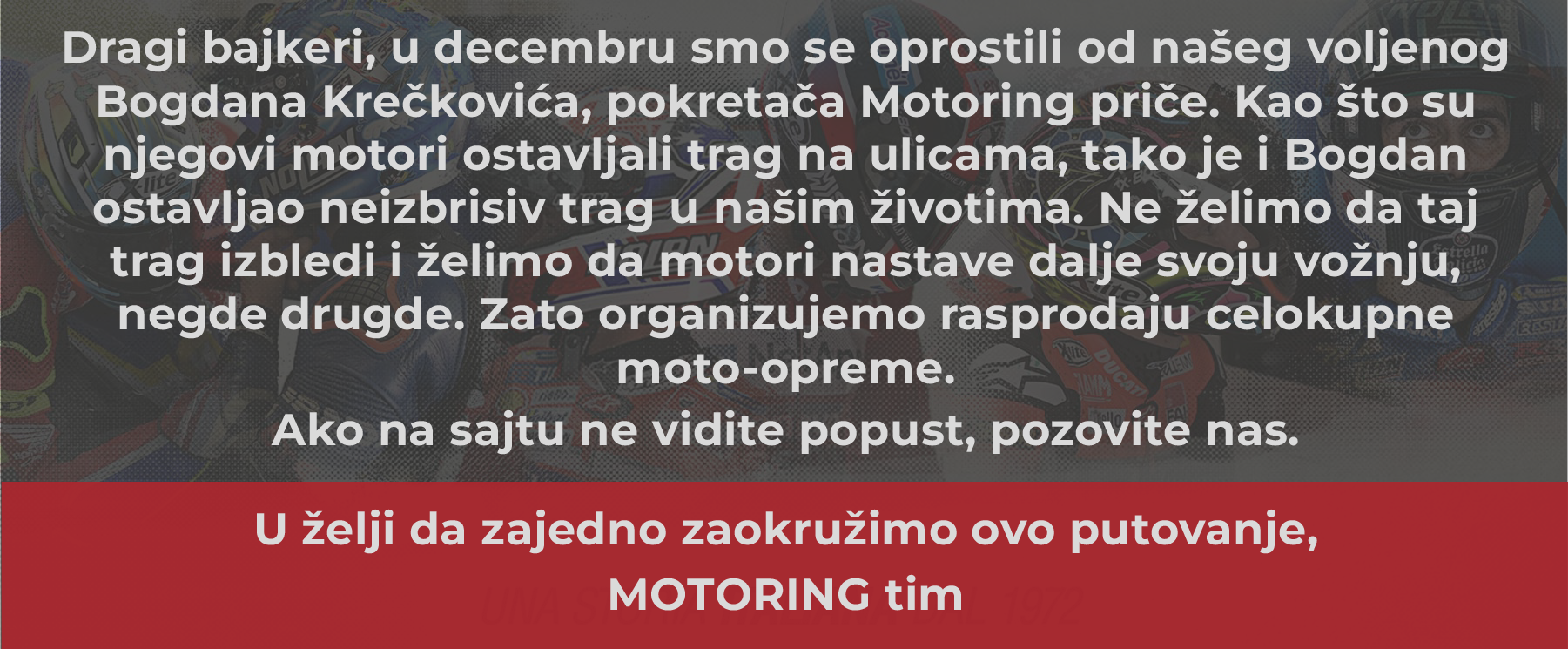 MOTORING tim saopštenje