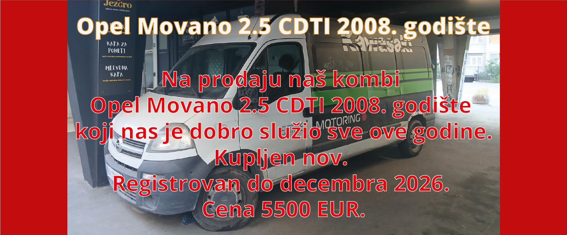 Opel Movano 2.5 CDTI 2008. godište